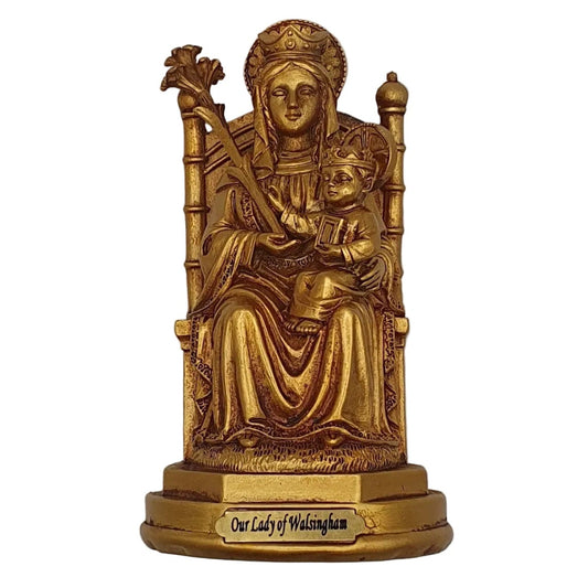 Our Lady of Walsingham Gold Finish 4" Statue