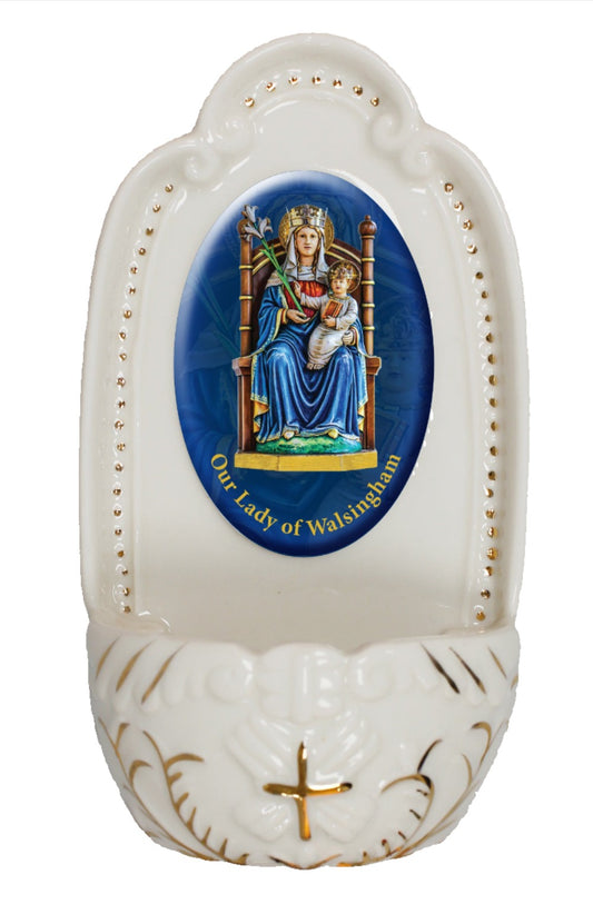 5.25" Our Lady of Walsingham Water Font