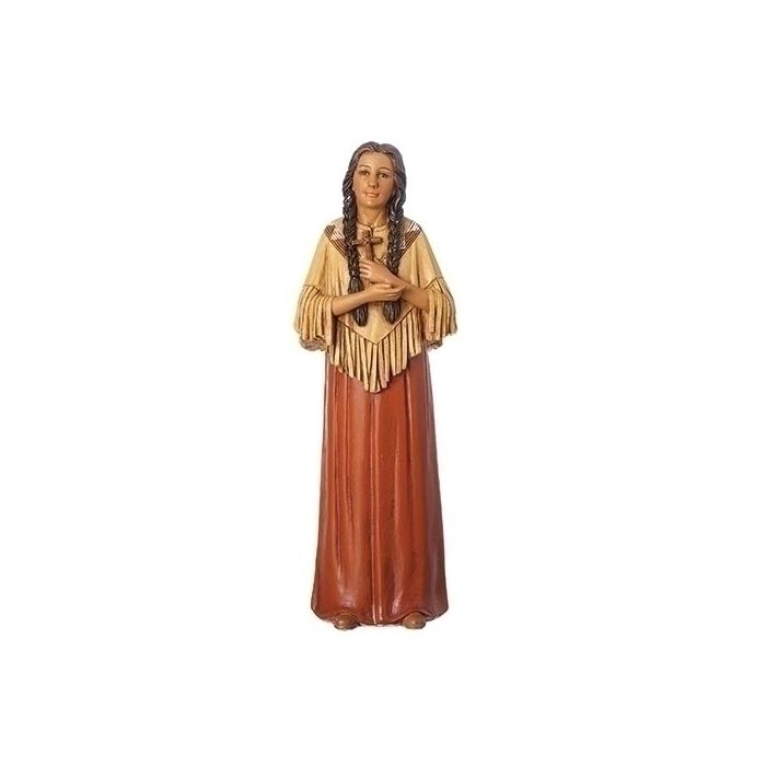 6" Kateri Tekakwitha Resin Statue - Joseph Studio