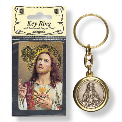 Sacred Heart Keyring & Prayercard