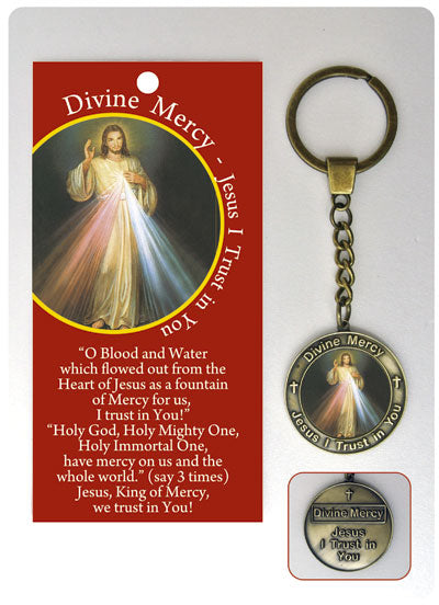 Divine Mercy Duo: Prayer Leaflet & Keyring