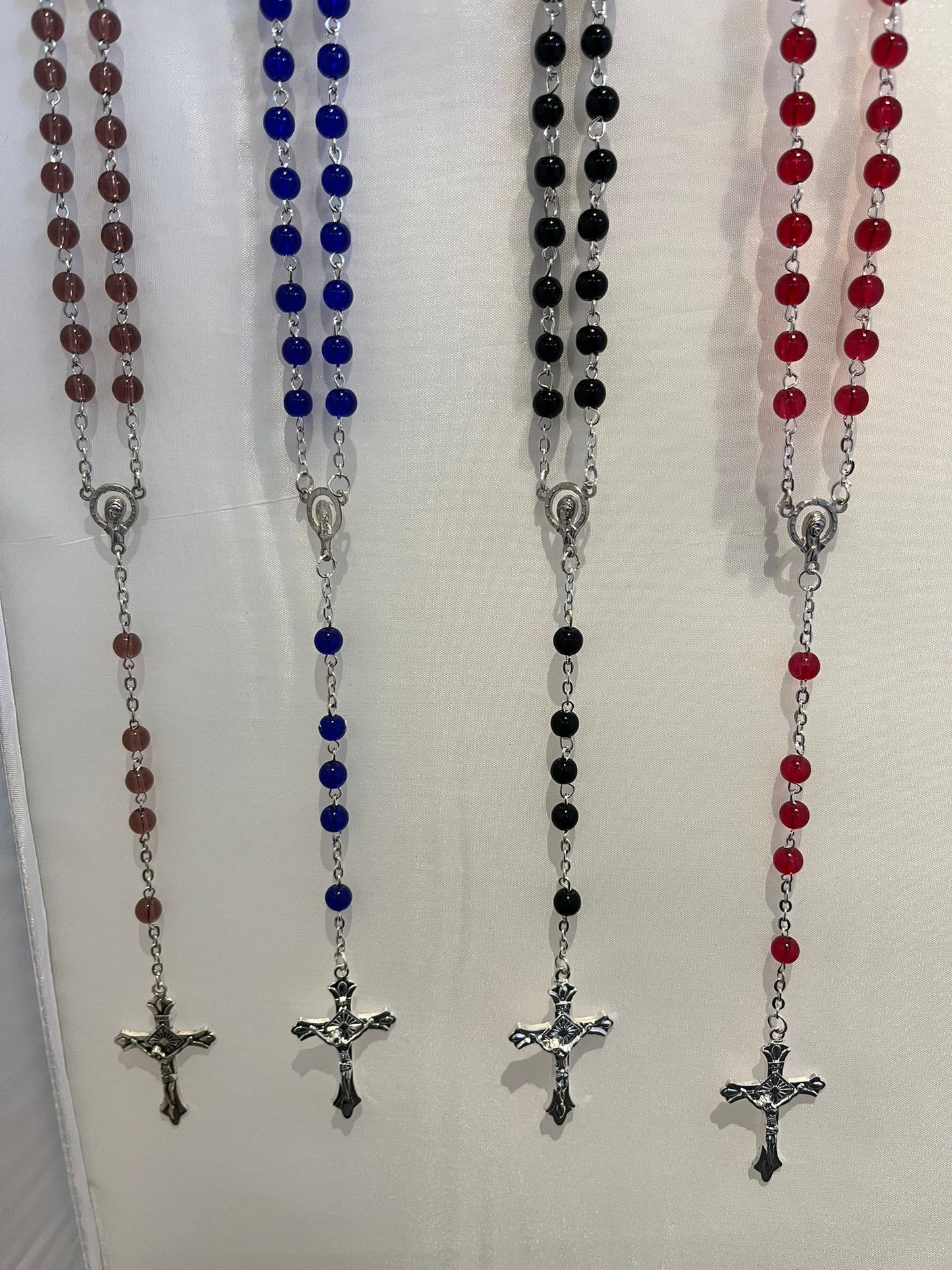 Glass Bead Rosary - Various Colours