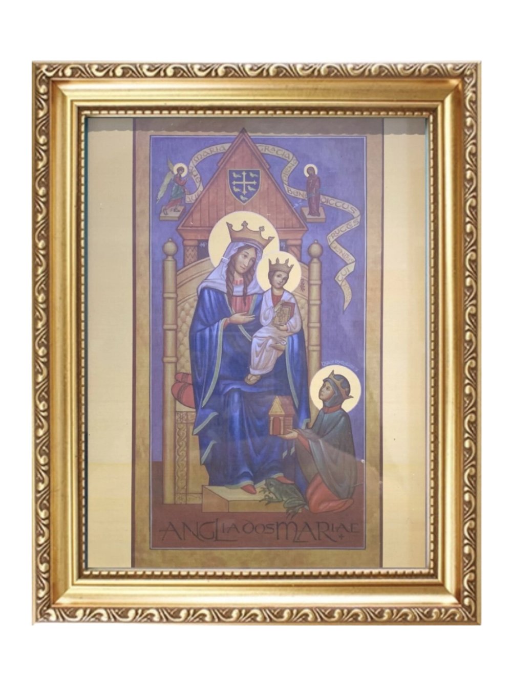 Our Lady of Walsingham Icon in Gold Wood Frame – Dowry Painting