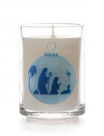 Glass Christmas candle