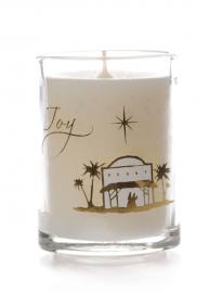 Glass Christmas candle