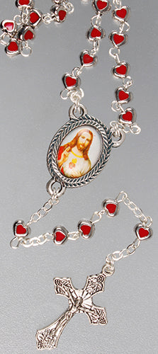 Sacred Heart Rosary/Enamel Fill