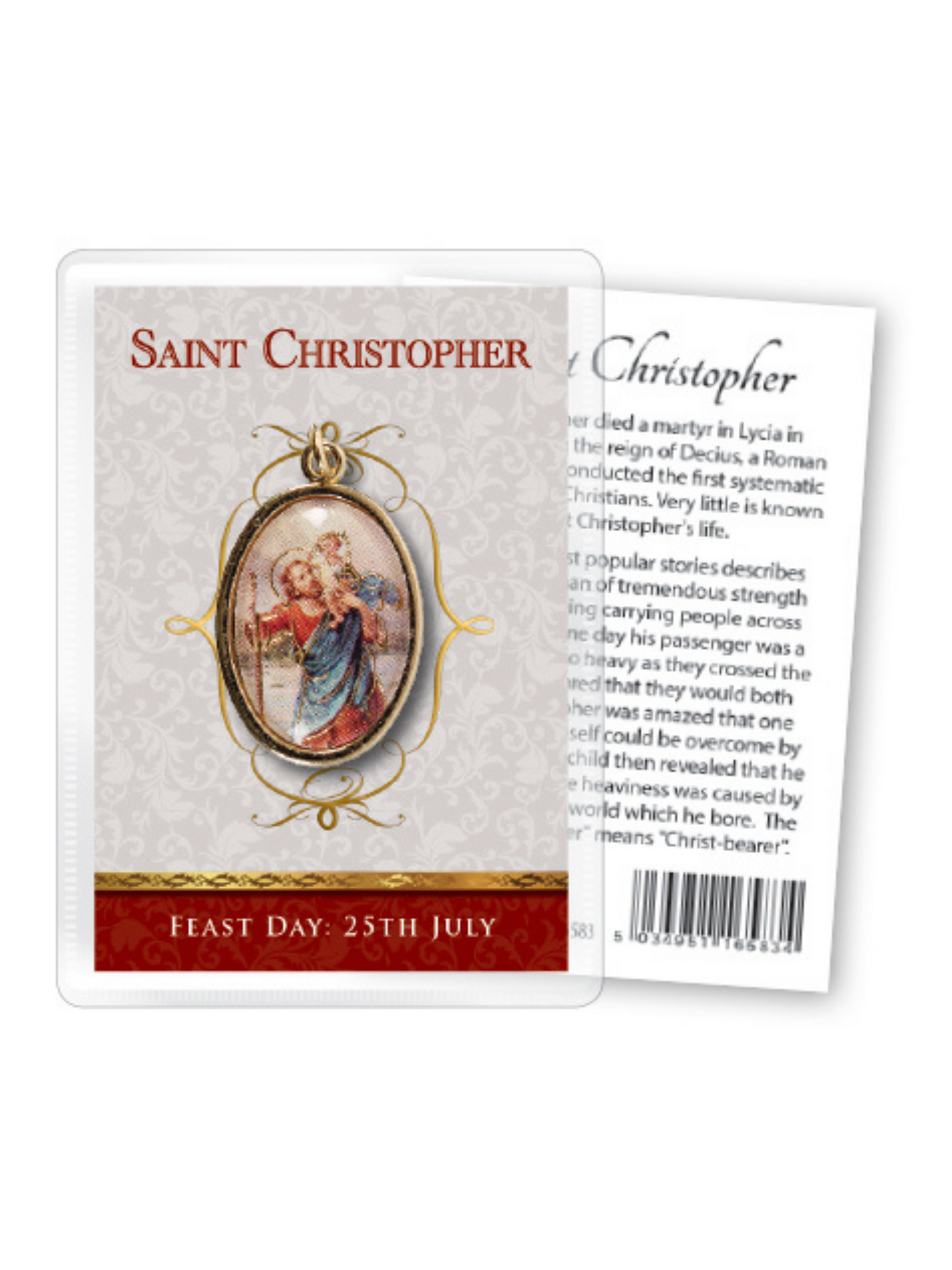 Saint Christopher Medal with Prayer