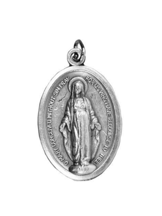 Miraculous Medal - Silver Coloured