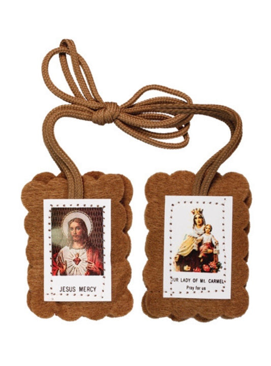 Brown Scapular with Leaflet