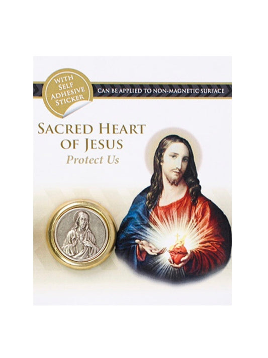 Sacred Heart Car Plaque